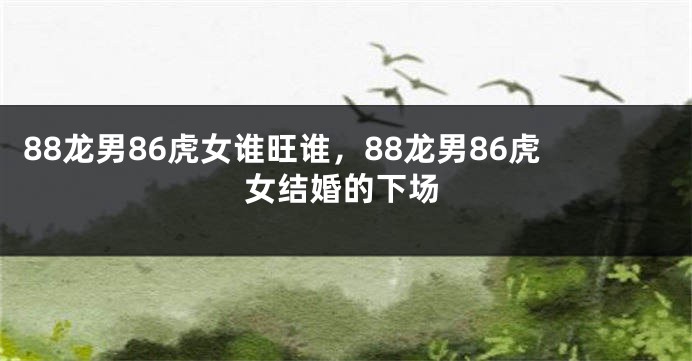 88龙男86虎女谁旺谁，88龙男86虎女结婚的下场