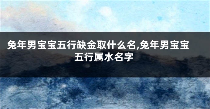 兔年男宝宝五行缺金取什么名,兔年男宝宝五行属水名字
