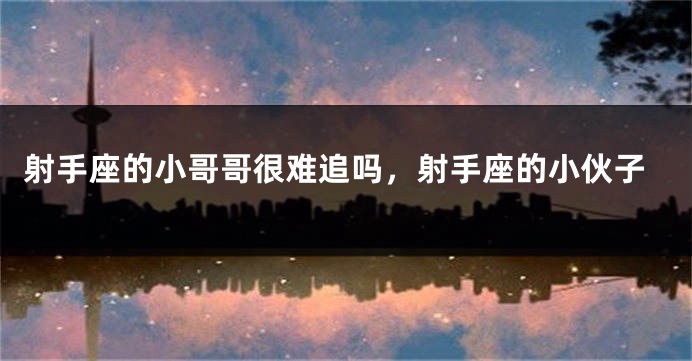 射手座的小哥哥很难追吗，射手座的小伙子