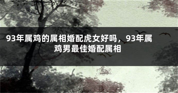 93年属鸡的属相婚配虎女好吗，93年属鸡男最佳婚配属相