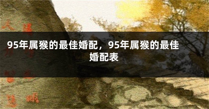 95年属猴的最佳婚配，95年属猴的最佳婚配表