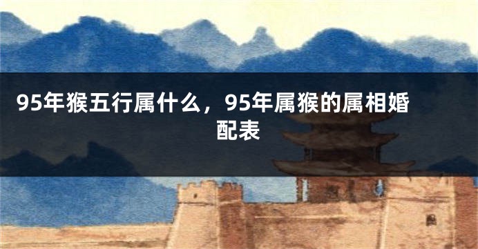 95年猴五行属什么，95年属猴的属相婚配表