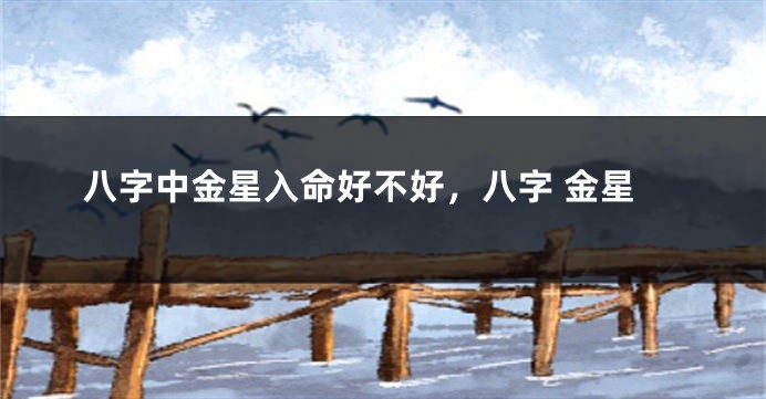 八字中金星入命好不好，八字 金星