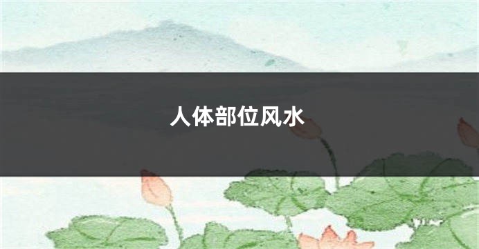人体部位风水