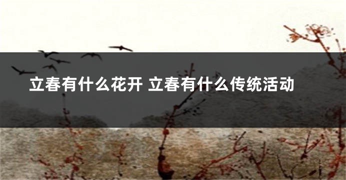 立春有什么花开 立春有什么传统活动