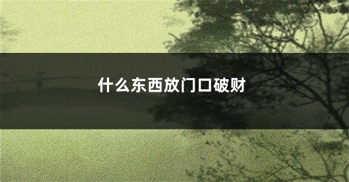 什么东西放门口破财
