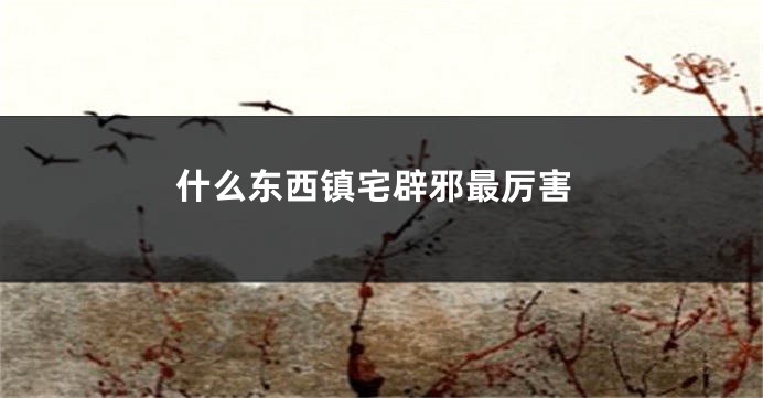 什么东西镇宅辟邪最厉害