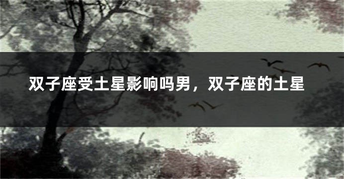 双子座受土星影响吗男，双子座的土星