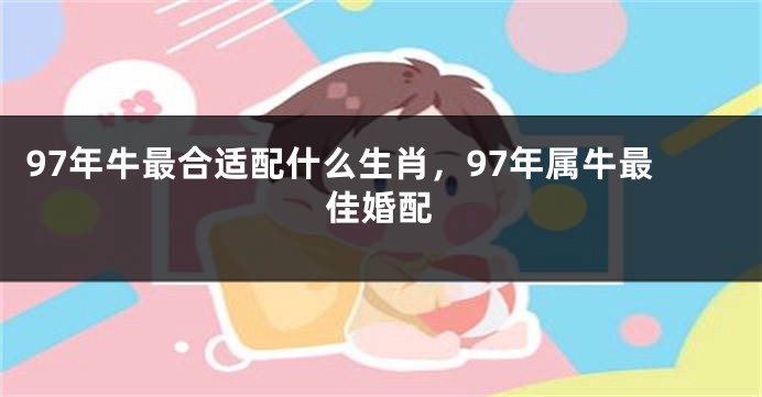 97年牛最合适配什么生肖，97年属牛最佳婚配