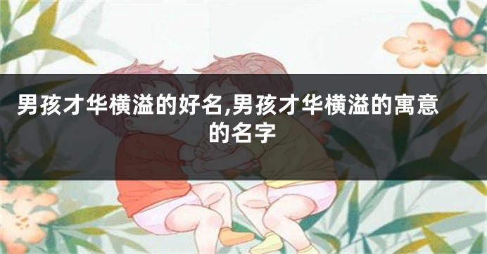 男孩才华横溢的好名,男孩才华横溢的寓意的名字