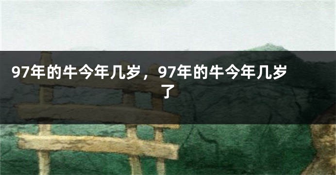 97年的牛今年几岁，97年的牛今年几岁了