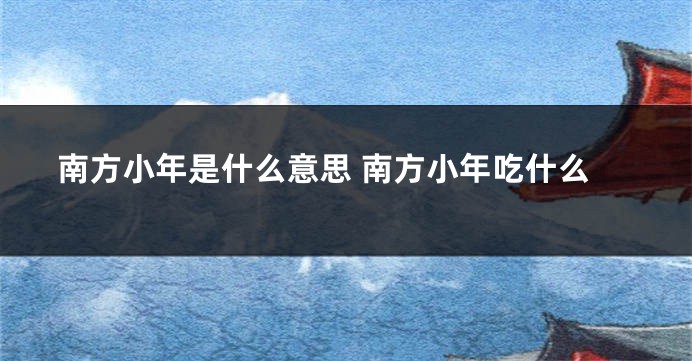 南方小年是什么意思 南方小年吃什么