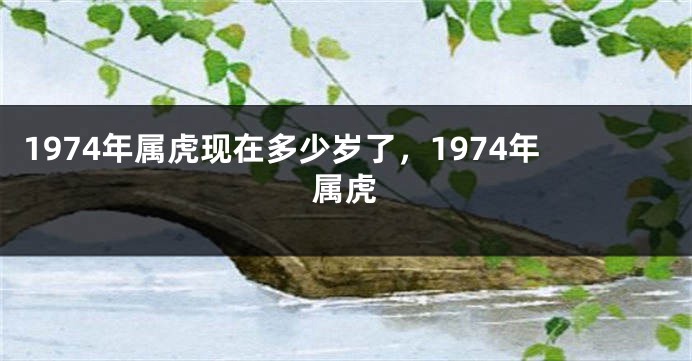 1974年属虎现在多少岁了，1974年属虎