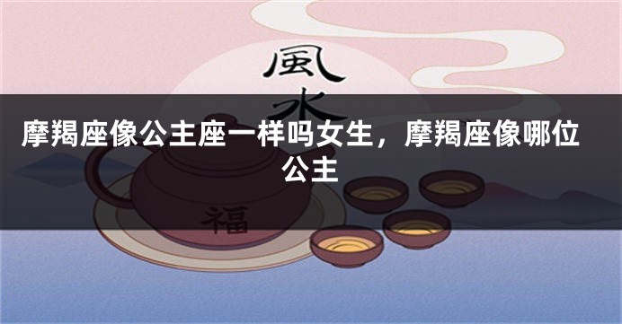 摩羯座像公主座一样吗女生，摩羯座像哪位公主