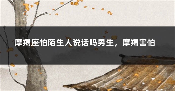 摩羯座怕陌生人说话吗男生，摩羯害怕