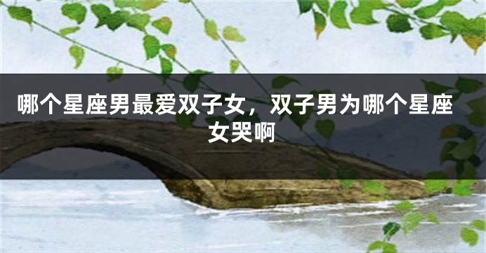 哪个星座男最爱双子女，双子男为哪个星座女哭啊