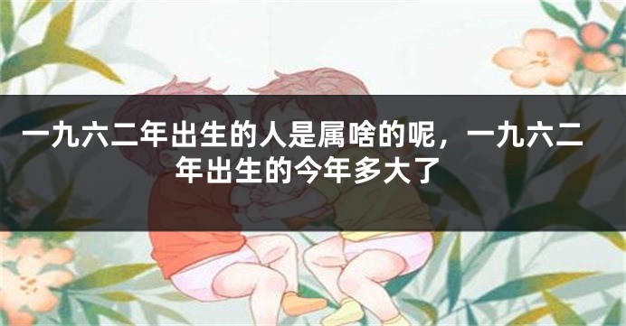 一九六二年出生的人是属啥的呢，一九六二年出生的今年多大了