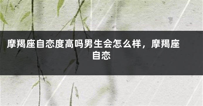 摩羯座自恋度高吗男生会怎么样，摩羯座 自恋