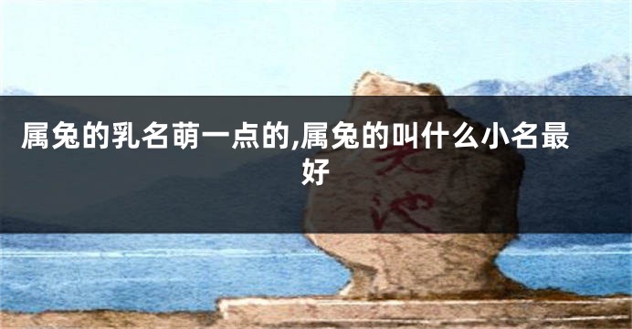属兔的乳名萌一点的,属兔的叫什么小名最好