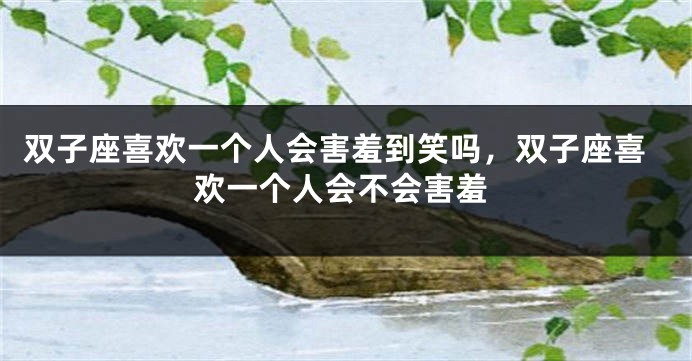 双子座喜欢一个人会害羞到笑吗，双子座喜欢一个人会不会害羞