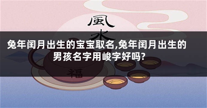 兔年闰月出生的宝宝取名,兔年闰月出生的男孩名字用峻字好吗?