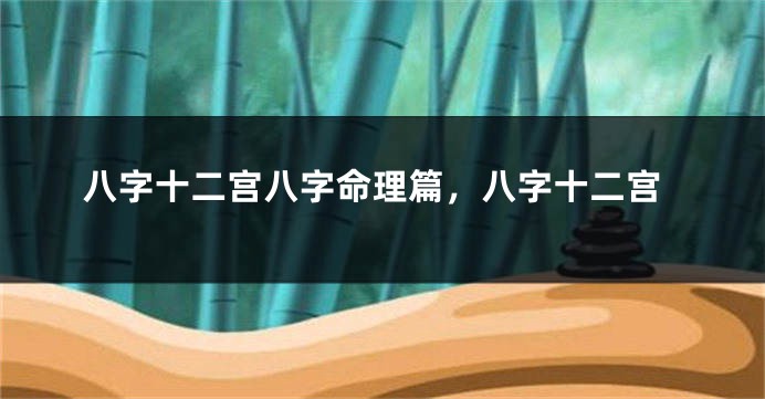 八字十二宫八字命理篇，八字十二宫