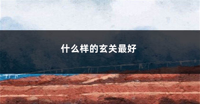 什么样的玄关最好