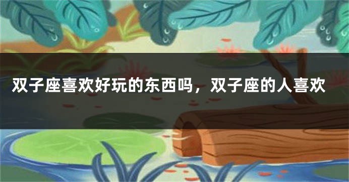 双子座喜欢好玩的东西吗，双子座的人喜欢