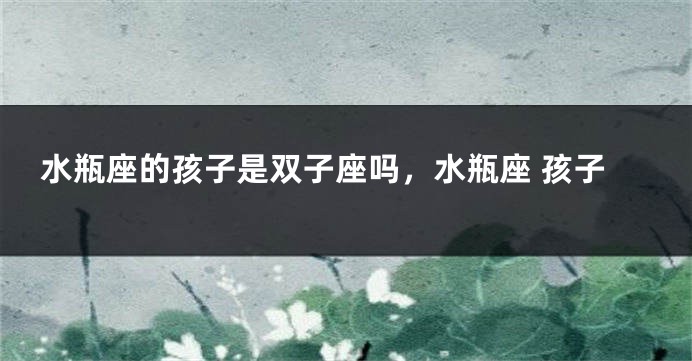 水瓶座的孩子是双子座吗，水瓶座 孩子