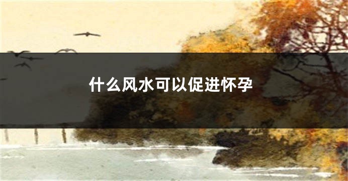 什么风水可以促进怀孕
