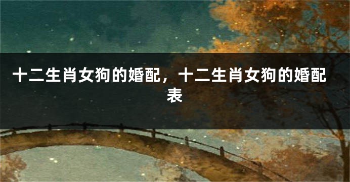 十二生肖女狗的婚配,十二生肖女狗的婚配表
