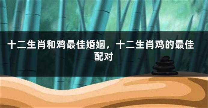 十二生肖和鸡最佳婚姻，十二生肖鸡的最佳配对