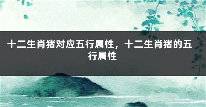 十二生肖猪对应五行属性，十二生肖猪的五行属性