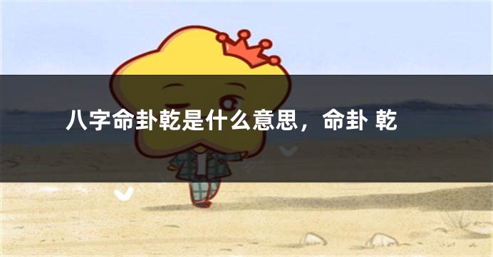 八字命卦乾是什么意思，命卦 乾