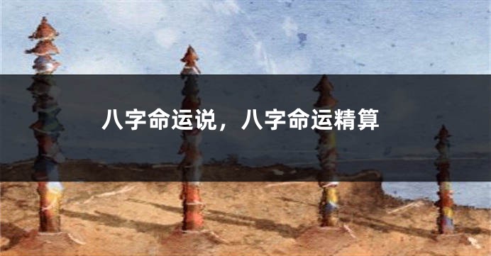 八字命运说，八字命运精算