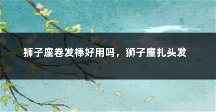 狮子座卷发棒好用吗，狮子座扎头发