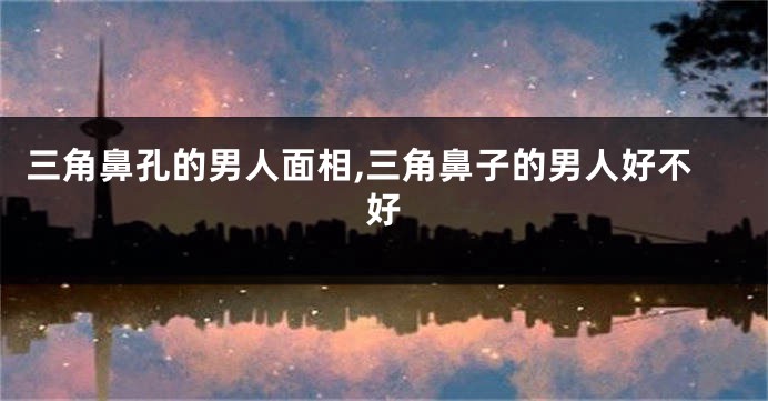 三角鼻孔的男人面相,三角鼻子的男人好不好