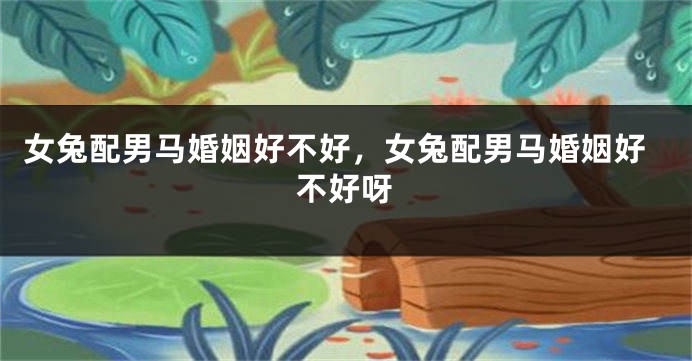 女兔配男马婚姻好不好，女兔配男马婚姻好不好呀
