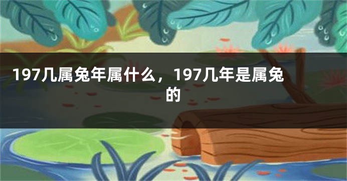 197几属兔年属什么，197几年是属兔的