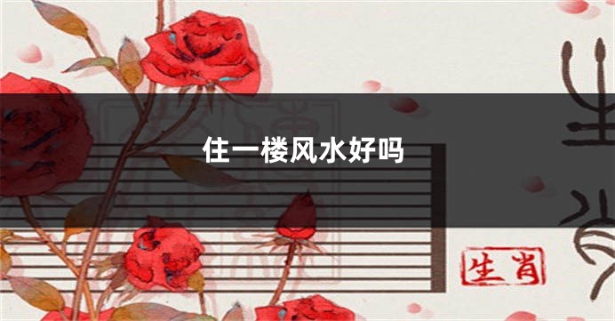 住一楼风水好吗