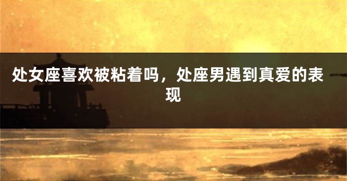处女座喜欢被粘着吗，处座男遇到真爱的表现