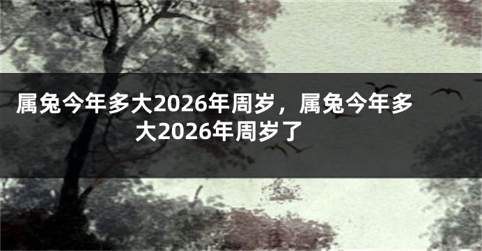 属兔今年多大2026年周岁，属兔今年多大2026年周岁了