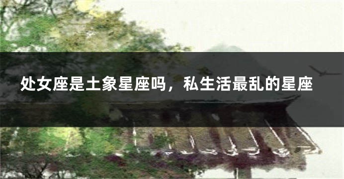 处女座是土象星座吗，私生活最乱的星座