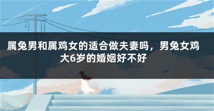 属兔男和属鸡女的适合做夫妻吗,男兔女鸡大6岁的婚姻好不好