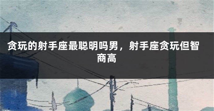 贪玩的射手座最聪明吗男,射手座贪玩但智商高