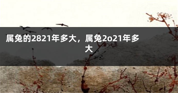 属兔的2821年多大，属兔2o21年多大