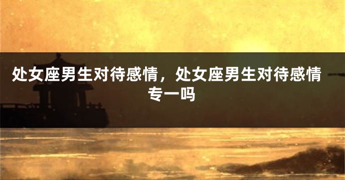 处女座男生对待感情，处女座男生对待感情专一吗