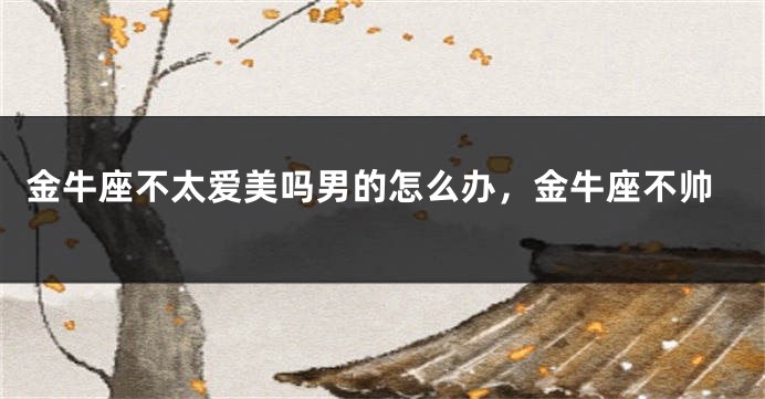金牛座不太爱美吗男的怎么办，金牛座不帅