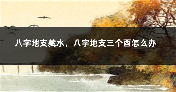 八字地支藏水,八字地支三个酉怎么办