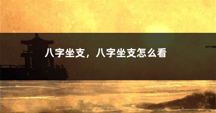 八字坐支，八字坐支怎么看